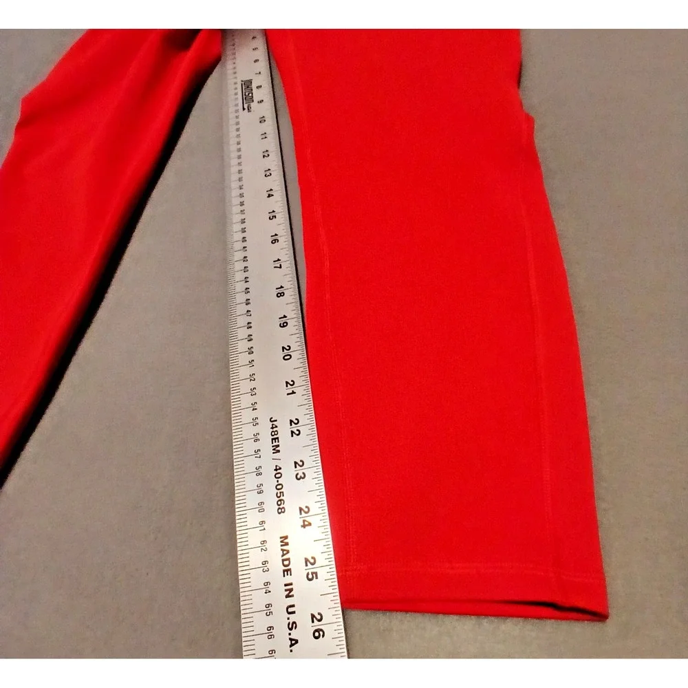 Spyder‎ Active Women's Performance High Rise Red Legging Zipper Pockets Size XL